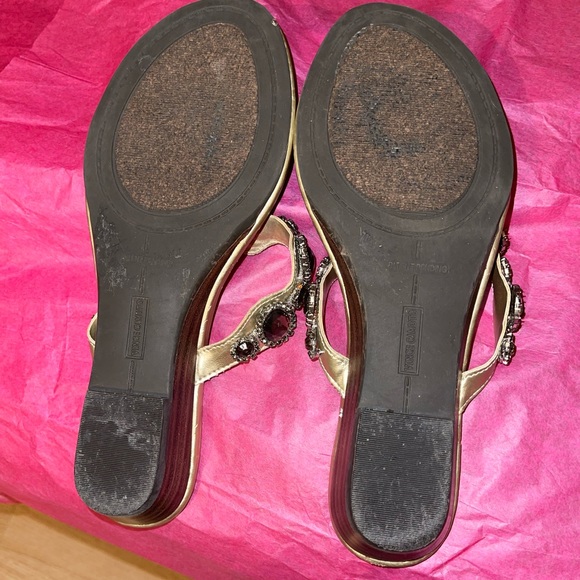 Vince Camuto Womens Imanal Gold Leather sandals 6 - Picture 6 of 6
